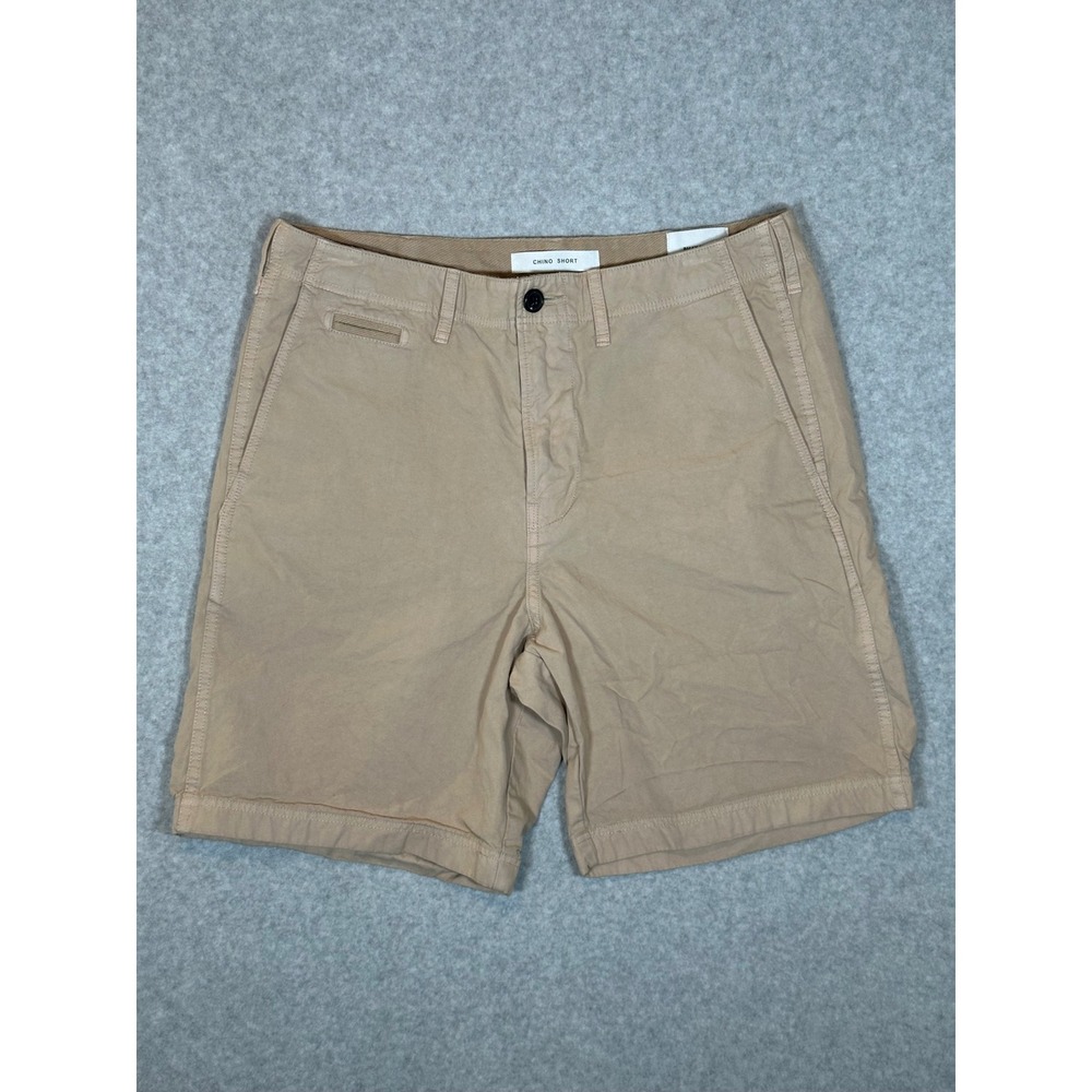 Billy Reid Mens Chino Shorts Tan Khaki 100% Cotton Button Fly Size 30